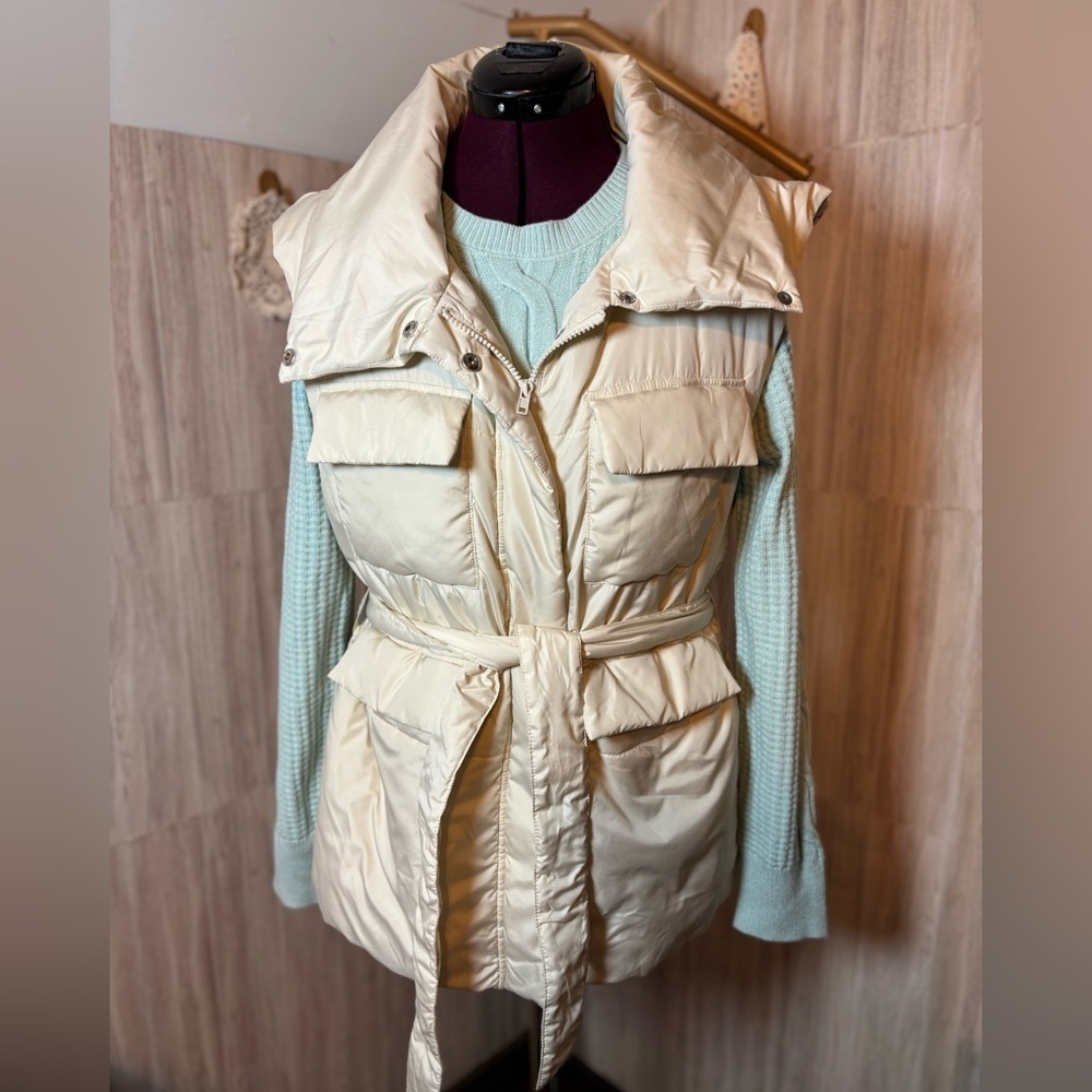 Jealous Tomato Cream Puffer Vest